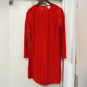 H&M Vibrant Red Long Sleeve Dress
